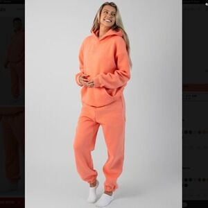 Comfrt Signature Hoodie (S) & Sweatpants (XS) Set in Color Coral New